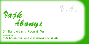 vajk abonyi business card